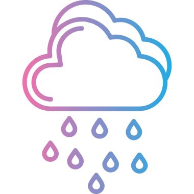 Bulut. Web simgesi basit illüstrasyon