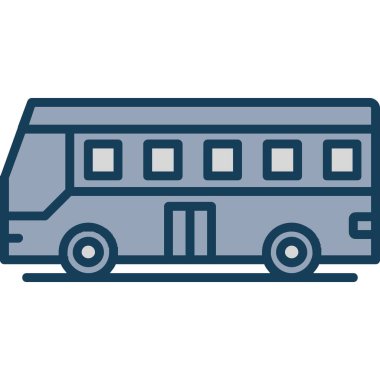 Otobüs Düz Vektör Simgesi