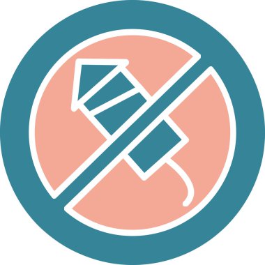 Sigara içmek yok. Web simgesi basit illüstrasyon