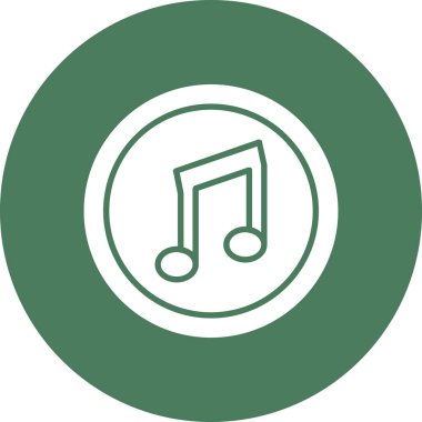 Benzersiz Müzik Vektörü Satırı Simgesi