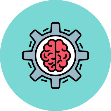 beyin ikonu vektör illüstrasyonu