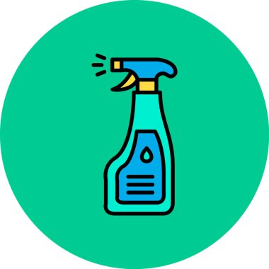 Beyaz arkaplanda özet temizleme hizmeti simgesi izole edildi. Ev işi tabelası olan temizlik servisi. vektör illüstrasyonu.