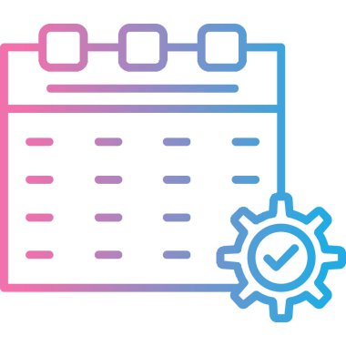 Takvim simgesi vektör illüstrasyonu