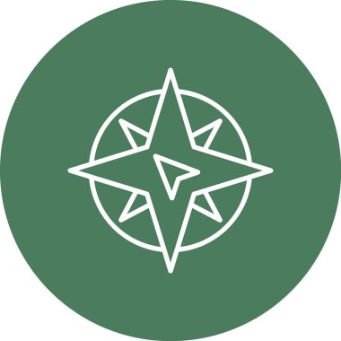 pusula vektör simgesi modern basit illüstrasyon