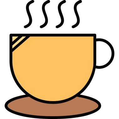 Bardak. Web simgesi basit illüstrasyon