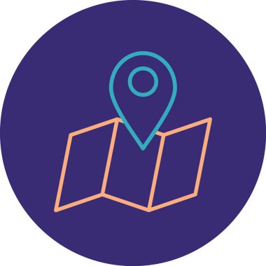 Vektör konumu simge illüstrasyonu