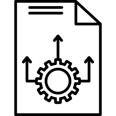 dosya belgesi simgesi, vektör illüstrasyonu