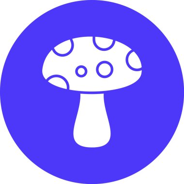 Mantar simgesi, vektör illüstrasyonu