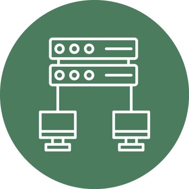 Sunucu. Web simgesi basit illüstrasyon