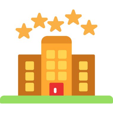 Bina. Web simgesi basit illüstrasyon