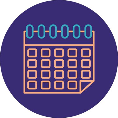 Takvim. Web simgesi basit illüstrasyon