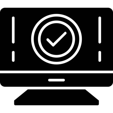 Bilgisayar. Web simgesi basit illüstrasyon