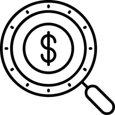 arama büyüteç simgesi ana hat biçiminde