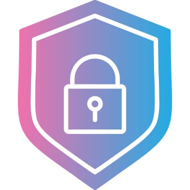 Güvenlik simgesinin vektör illüstrasyonu