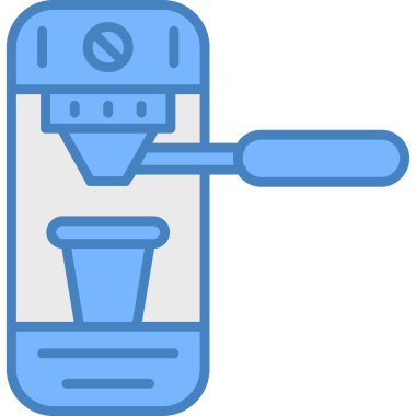 Kahve makinesi simgesini, vektör tasarımı