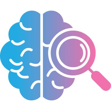 beyin ikonu vektör illüstrasyonu