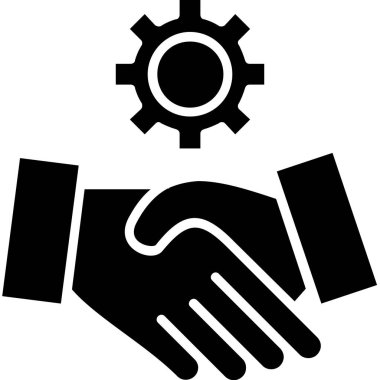 Düz dizaynlı takım çalışması simgesi izole edildi