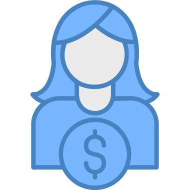 iş düz vektör simgesi