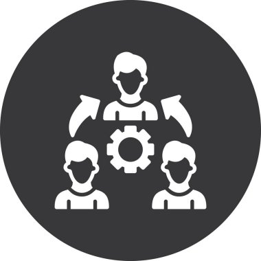 Takım çalışması simgesi vektör illüstrasyonu