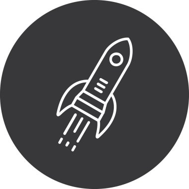 roket ikonu vektör illüstrasyonu