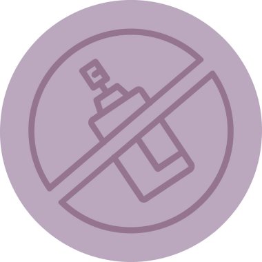 Modern b 'nin vektör illüstrasyonunda sigara ikonu yok