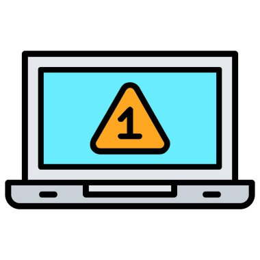 dizüstü bilgisayar simgesi vektör çizimi tasarımı