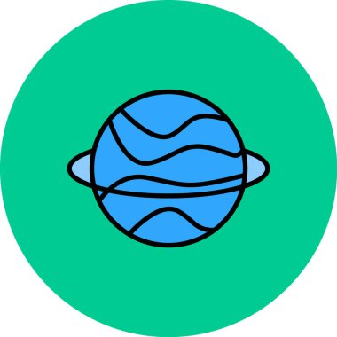 Gezegen. Web simgesi basit illüstrasyon