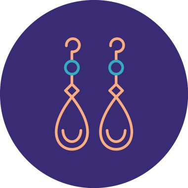 vector illustration of earrings icon