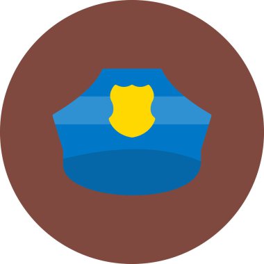 Polis başlığı vektör simgesi