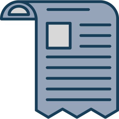 Belge. Web simgesi basit illüstrasyon