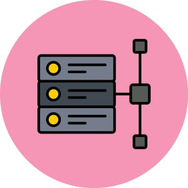 Sunucu. Web simgesi basit illüstrasyon