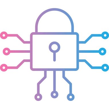 Bir kilit simgesinin vektör illüstrasyonu