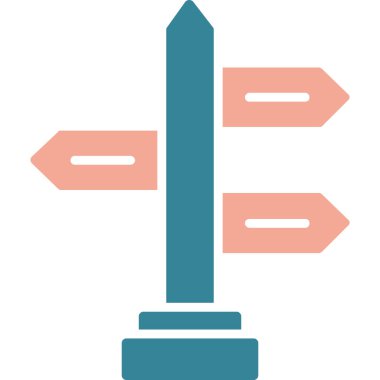 Yön ışık simgesi düz biçimli