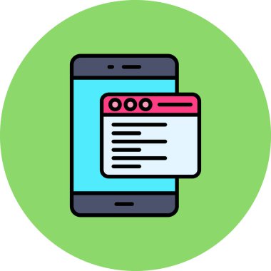 Akıllı telefon. Web simgesi basit illüstrasyon