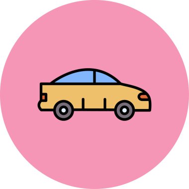 - Araba. Web simgesi basit illüstrasyon