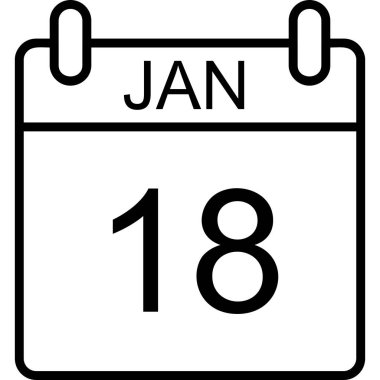 Takvim simgesi vektör illüstrasyonu