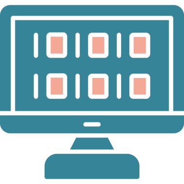 Bilgisayar. Web simgesi basit illüstrasyon