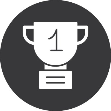 Kazanan düz yuvarlak vektör simgesi