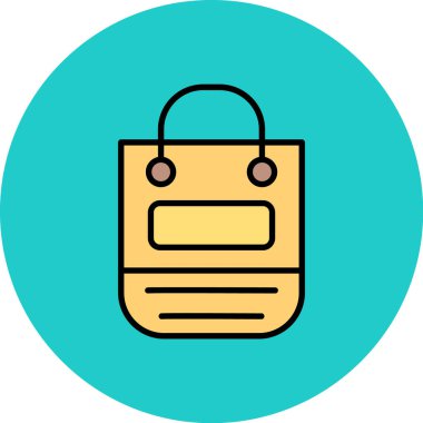 Vektör alışveriş torbası simgesi