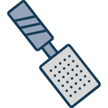 Bir fırça ve beyaz arkaplan vektör çizimi