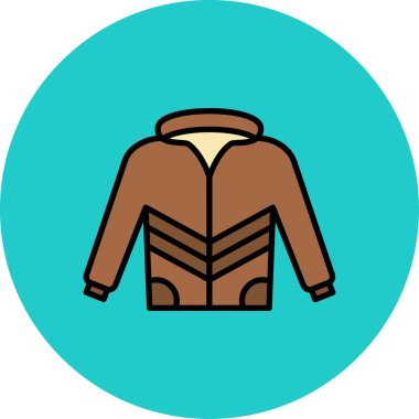 Bir ceket simgesinin vektör illüstrasyonu