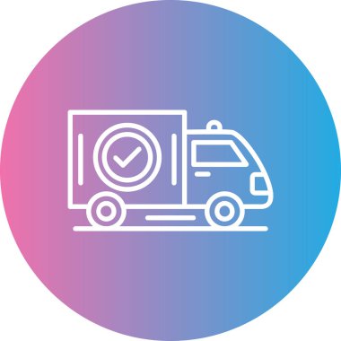 Bir araba simgesinin vektör illüstrasyonu