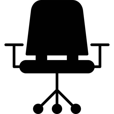 Sandalye Simgesi, vektör illüstrasyonu