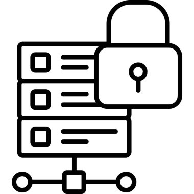 veri koruma ağı vektör simgesi