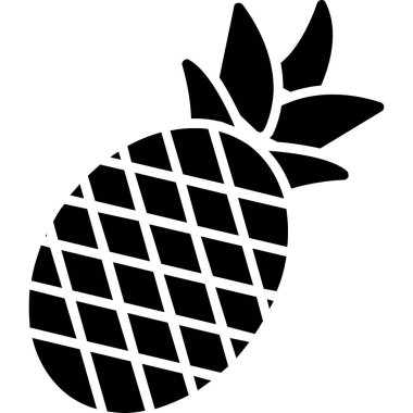 Ananas meyvesi ikonu. Arka planda web tasarımı için basit ananas simgesi tasarımı. vektör illüstrasyonu