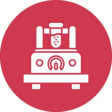 Bir benzin istasyonunun vektör illüstrasyon simgesi