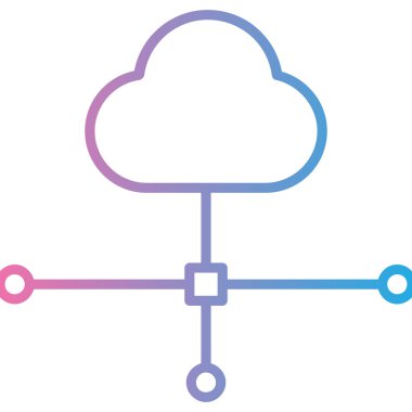 Bulut. Web simgesi basit illüstrasyon