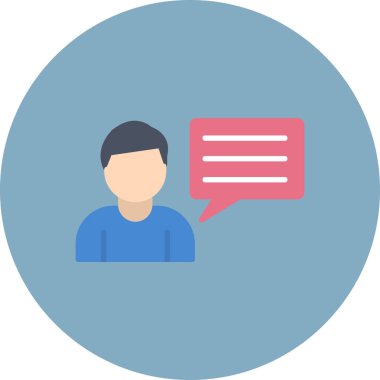 Adamım. Web simgesi basit illüstrasyon