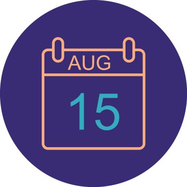 Takvim simgesinin vektör illüstrasyonu