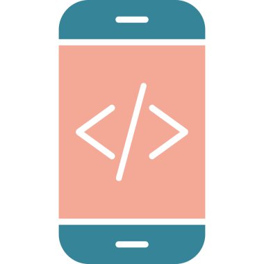 Cep telefonu. Web simgesi basit illüstrasyon